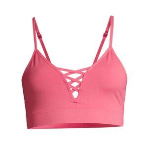 Juniors' Seamless Pullover Strappy Front Bralette